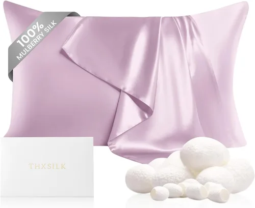 Vista 37 de THXSILK Funda de almohada 100% seda de morera para la salud del cabello y la piel, funda de almohada suave y lisa de 22 momme con cremallera oculta
