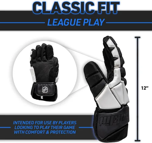 Vista 2 de Franklin Sports NHL - Guantes de hockey callejero – Rodillo ligero para exteriores + guantes de hockey de calle – 13 pulgadas al aire libre – Ajuste