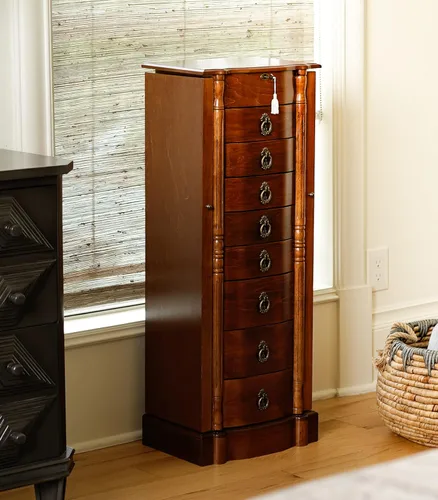 Vista 3 de Hives and Honey Robyn Jewelry Armoire nogal