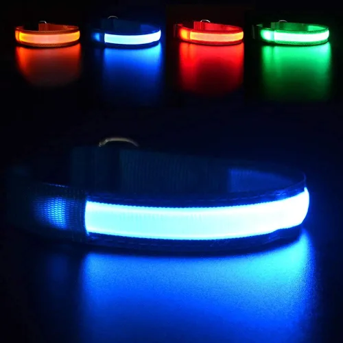 Vista 17 de MASBRILL Collares de perro con luz LED, collar de perro recargable iluminado resistente al agua, para caminar por la noche, collares para perros