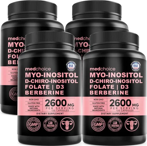 Vista 12 de Suplemento complejo de inositol 14 en 1 para mujeres, inositol mio y D-Chiro 40:1 con folato, vitamina D3, zinc, magnesio y botánicos para apoyo