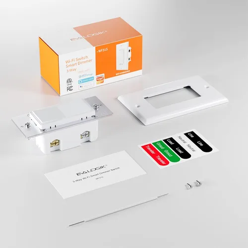 Vista 8 de Interruptor de luz inteligente WiFi de 3 vías, en la pared, no requiere concentrador, compatible con Alexa y Google Home (WF31S)