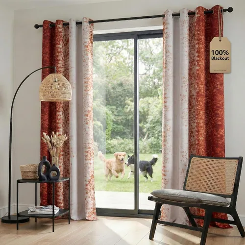 Vista 10 de PONY DANCE Cortinas opacas 100% blancas y negras de 63 pulgadas de largo para sala de estar, estilo moderno, cortinas degradadas con aislamiento