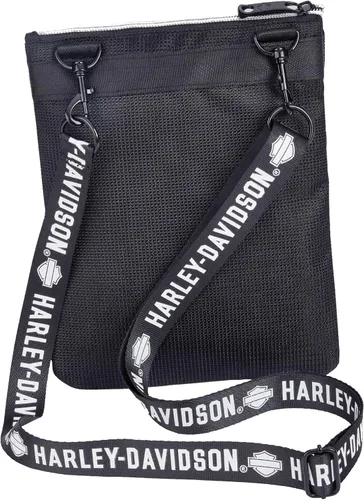Vista 3 de Harley-Davidson Bolso bandolera de goma H-D para mujer, color negro y blanco roto