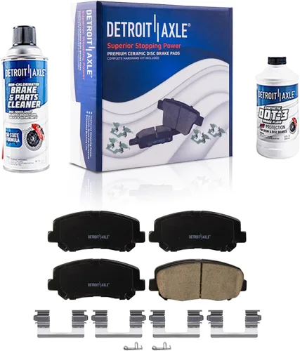 Vista 87 de Detroit Axle - Kit de freno delantero para Dodge Ram 1500 Durango Dakota Chrysler Aspen Dakota Driver Side Disco Freno Pinza de freno de cerámica