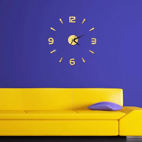 Vista 2 de Pilipane Reloj de pared sin marco, decoración de reloj de espejo acrílico, calcomanías de reloj de pared sin marco, reloj de pared de bricolaje
