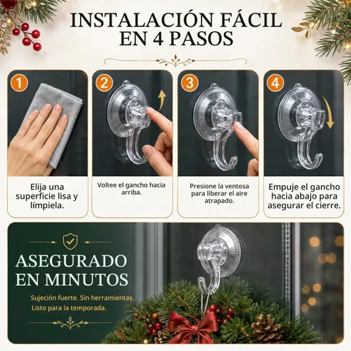 Vista 6 de KORCCI Ganchos de ventosa para ducha, carga máxima de 10 libras, sin rastro, reutilizables y extraíbles, pequeños ganchos de succión transparentes