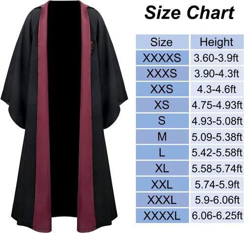 Vista 3 de QAQ-COSPLAY Wizards Costume for Kids and Adults Halloween Role Play