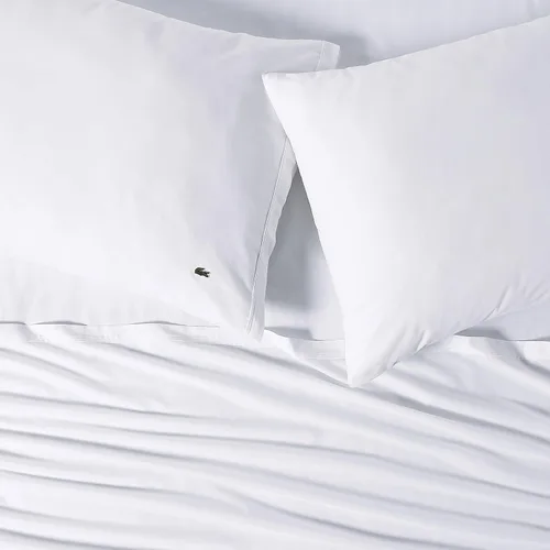 Vista 9 de Lacoste Juego de 2 fundas de almohada de 100% algodón percal – Fresco, crujiente, mate y duradero, certificado Oeko-Tex – Sólido, verde, estándar