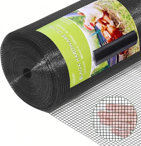 Vista 9 de Rollo de malla de hardware UULID de 1/2 pulgada, 48 pulgadas x 30 metros, calibre 19, malla galvanizada después de soldar en caliente, malla