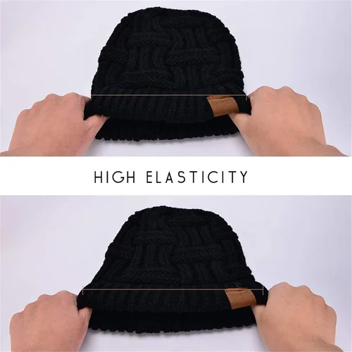 Vista 5 de Rosoz 1 y 2 paquetes de gorros de invierno para mujer