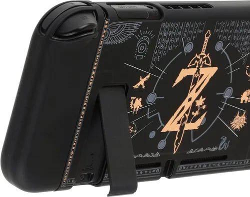 Vista 3 de Funda protectora acoplable compatible con interruptor carcasa rígida para controladores Switch y Joy-Con con 4 agarres para el pulgar funda