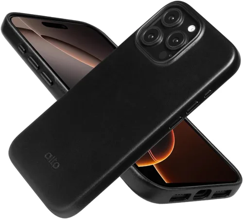 Vista 38 de alto Funda para teléfono compatible con iPhone 15 2023 y MagSafe, funda magnética de cuero italiano, funda protectora contra caídas de la serie Clop