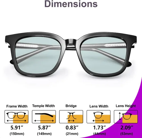 Vista 7 de VISOONE Polarized Retro Designer Sunglasses Light Square UV Protection Multicolor for Women Men NOE