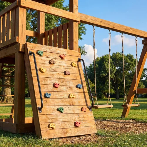 Vista 4 de Lounsweer 2 Pcs Playground Accessories Metal Safety Handles Playhouse Ladder Handle Long Grab Handle Bars for Treehouse Rock Climbing Wall
