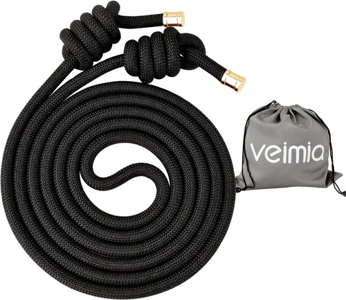 Vista 9 de veimia Cuerda de flujo para fitness, de alto rendimiento, cuerda de entrenamiento de doble tejido, cuerda de salto de flujo ajustable para hombres