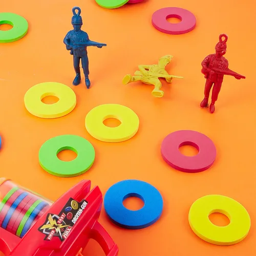 Vista 5 de 60 piezas de disco de espuma de juguete de disco de espuma voladora para control remoto robot juguete, rojo, azul, amarillo, verde