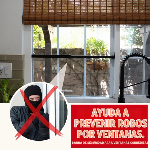 Vista 2 de SecurityMan Barra de seguridad para ventana, fácil de instalar para ventanas horizontales/verticales, barra de bloqueo de ventana ajustable