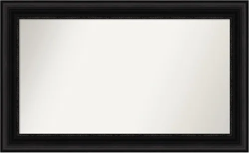 Vista 667 de Amanti Art Espejo personalizado, espejo de baño negro puente, espejo de pared o espejo de tocador de baño sobre el fregadero (26 x 26 pulgadas)