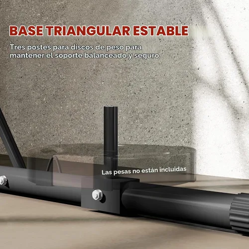 Vista 5 de Soozier - Soporte plegable para saco de boxeo, altura ajustable, con base con peso, independiente para gimnasio en casa, solo soporte