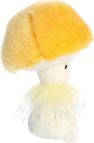 Vista 3 de Aurora® Vibrant Fungi Friends™ - Animal de peluche de miel - Diseño único - Compañeros adorables - Amarillo 9 pulgadas