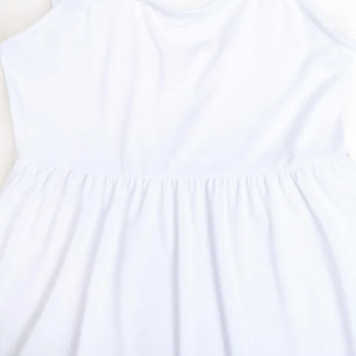 Vista 6 de DEBELLY Camiseta de maternidad para mujer, cuello cuadrado, tirantes con volantes, sin mangas, para embarazo, linda blusa tipo babydoll de verano