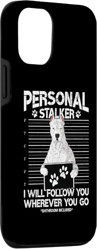 Vista 3 de Funda para iPhone 15 Dogo Argentino con diseño de perro culpable