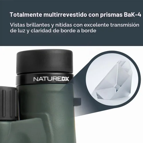 Vista 3 de Binoculares Nature DX, de Celestron 71328, color verde militar