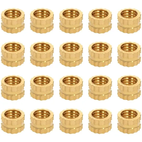 Vista 17 de Tuercas moleteadas de rosca hembra M2x3mm OD Tuercas de inserción roscadas de latón Tuercas de incrustación hidráulicas soldadas juntas Kit surtido