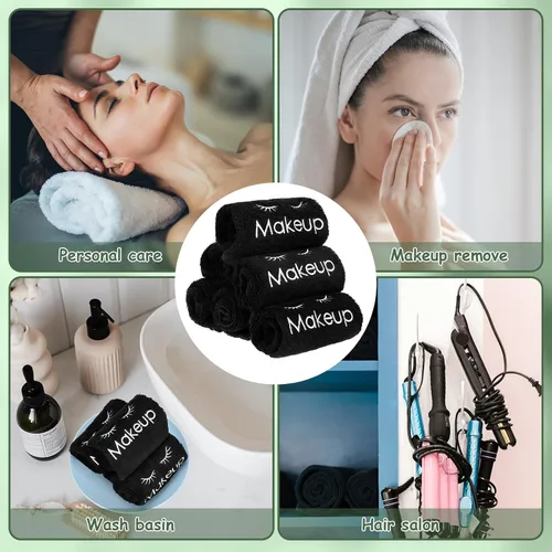 Vista 7 de Shimeyao Paños de maquillaje de 13 x 13 pulgadas, toallas de maquillaje reutilizables, paños desmaquillantes, toallas de limpieza facial, toallas