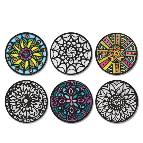 Vista 2 de Mini mandalas colgantes Velvet Art (paquete de 24)
