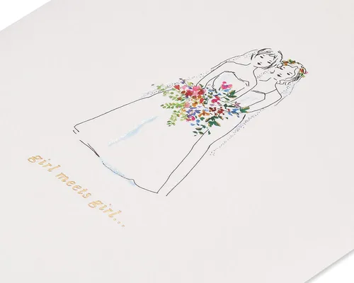 Vista 5 de Papyrus Tarjeta de boda LGBTQIA+ para novias (felices para siempre)