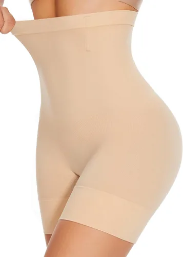 Vista 10 de YADIFEN Pantalones cortos moldeadores para mujer con control de abdomen, cintura alta, faja moldeadora para mujer, pantalones cortos moldeadores