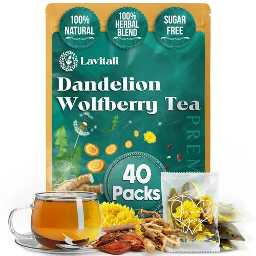 Vista 39 de Lavitali, Bolsas de té de raíz de bardana 60 bolsas, té de hierbas 100% puro Sin cafeína, bolsa de filtro ecológica rica en antioxidantes
