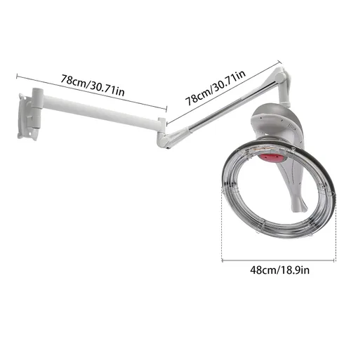 Vista 7 de Máquina de cuidado del cabello rotativa orbital montada en la pared, máquina de aceite para hornear para secar el cabello para secarse el cabello