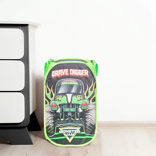 Vista 6 de Jay Franco Monster Jam Grave Digger - Juego de cama matrimonial con cesta desplegable