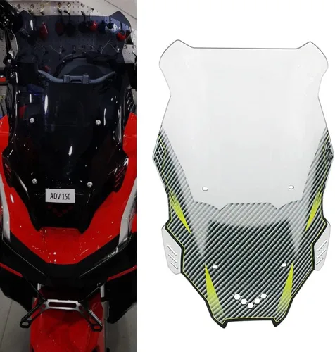 Vista 10 de ADV 150 - Parabrisas delantero para motocicleta, deflector de viento para ADV 150 adv150 2019 2020 2021 (color té)