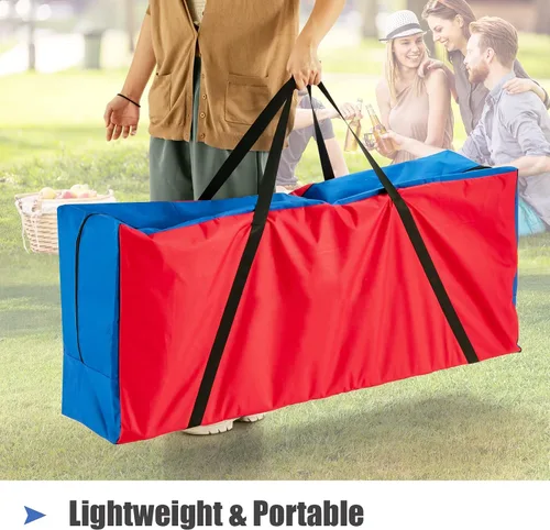 Vista 6 de HONEY JOY Bolsa de transporte y almacenamiento gigante 4 en una fila, bolsa de transporte grande y resistente para juego gigante de 4 en punta