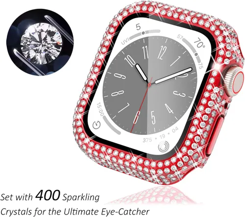 Vista 85 de Surace Bling - Carcasa con protector de pantalla para Apple Watch Series 3, 2, 1 de 1.496 pulgadas