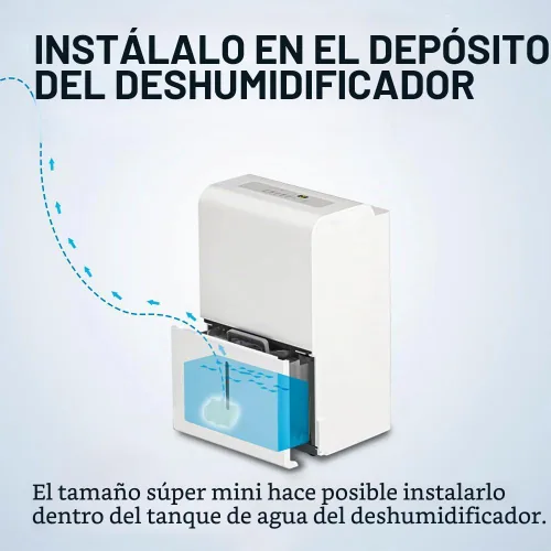 Vista 7 de Bomba de sumidero pequeña automática con sensor de agua, elevación de 8 pies, 74 GPH con tubo de 6 pies, mini bomba de eliminación de condensado