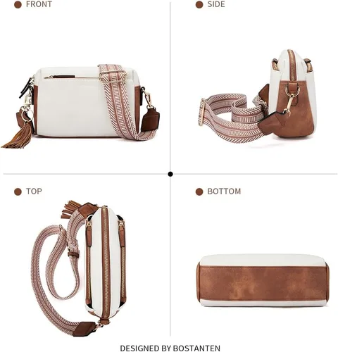 Vista 6 de pclove Bolsos cruzados para mujer, bolsos cruzados pequeños de moda para mujer, de cuero vegano, bolso cruzado para mujer, bolso de hombro para mujer