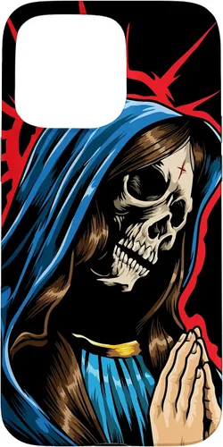 Vista 31 de Día de los Muertos - Praying La Calavera Catrina - Funda de Santa Muerte para iPhone 17