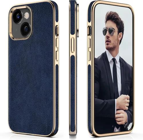 Vista 15 de LOHASIC Funda para iPhone 12 y iPhone 12 Pro - Fundas para teléfono i Phone 12 con borde cromado delgado, fundas de cuero de diseño suave, funda