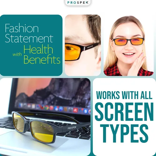 Vista 5 de Prospek Blue Light Glasses – Eye Strain Relief, Anti Glare