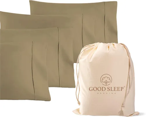 Vista 19 de Juego de 2 fundas de almohada Queen estándar, 100% algodón egipcio, ideales para el cuidado del cabello y la piel, fundas de almohada de tejido