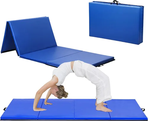 Vista 19 de BLKMTY Gymnastics Mats, Folding Exercise Mat Gym Yoga Aerobics Fitness Mats Kids' Gymnastics Tumbling Mat with Carrying Handles for Home Gym