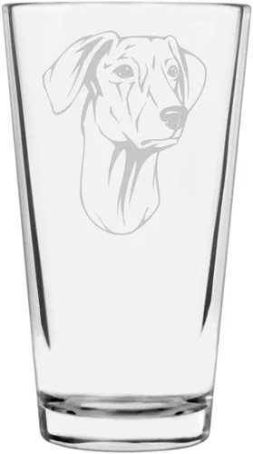 Vista 40 de Podenco Canario - Vaso de pinta de 16 onzas con temática de perro personalizado