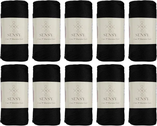 Vista 84 de Sensy Premium 2mm 229.5 metros de cuerda de poliéster 100% cordón de polipropileno Cordón de macramé 2mm Cordón para bolso de crochet Hilo