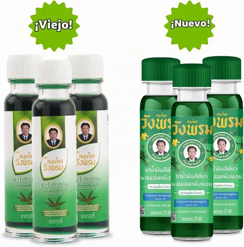 Vista 2 de Compuesto Saledphangphon Aceite Verde 20 cc (Pack de 3) (Verde)
