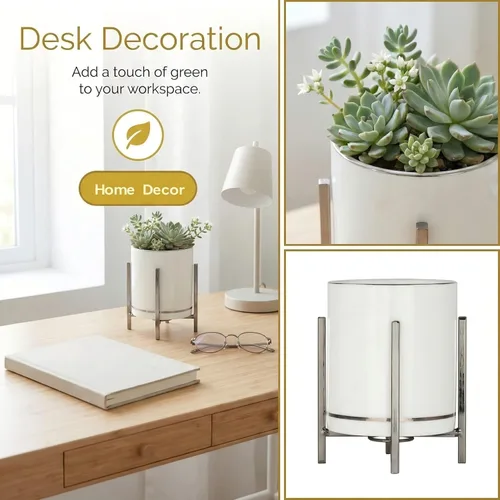 Vista 7 de Organizador de cerámica para cubiertos, soporte redondo para utensilios, soporte para utensilios de cocina para encimera, taza de cerámica con borde